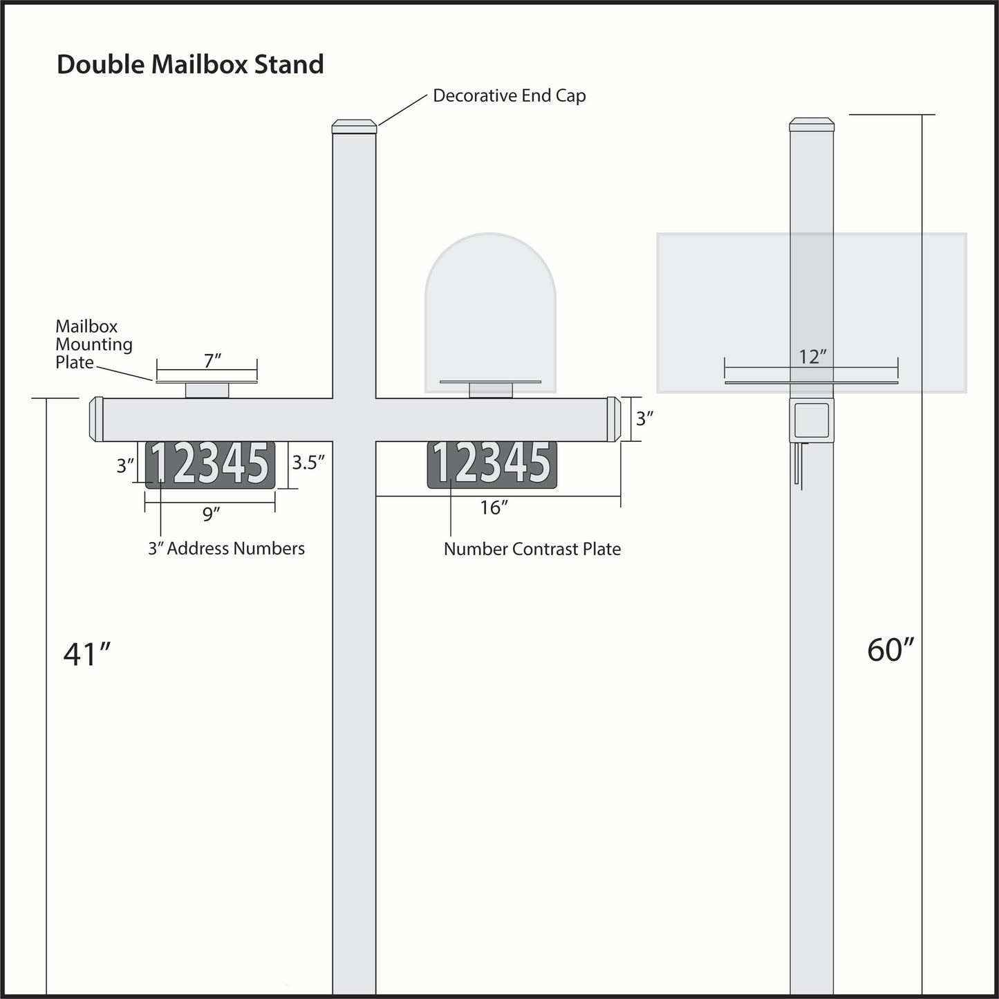 Double Mailbox Stand