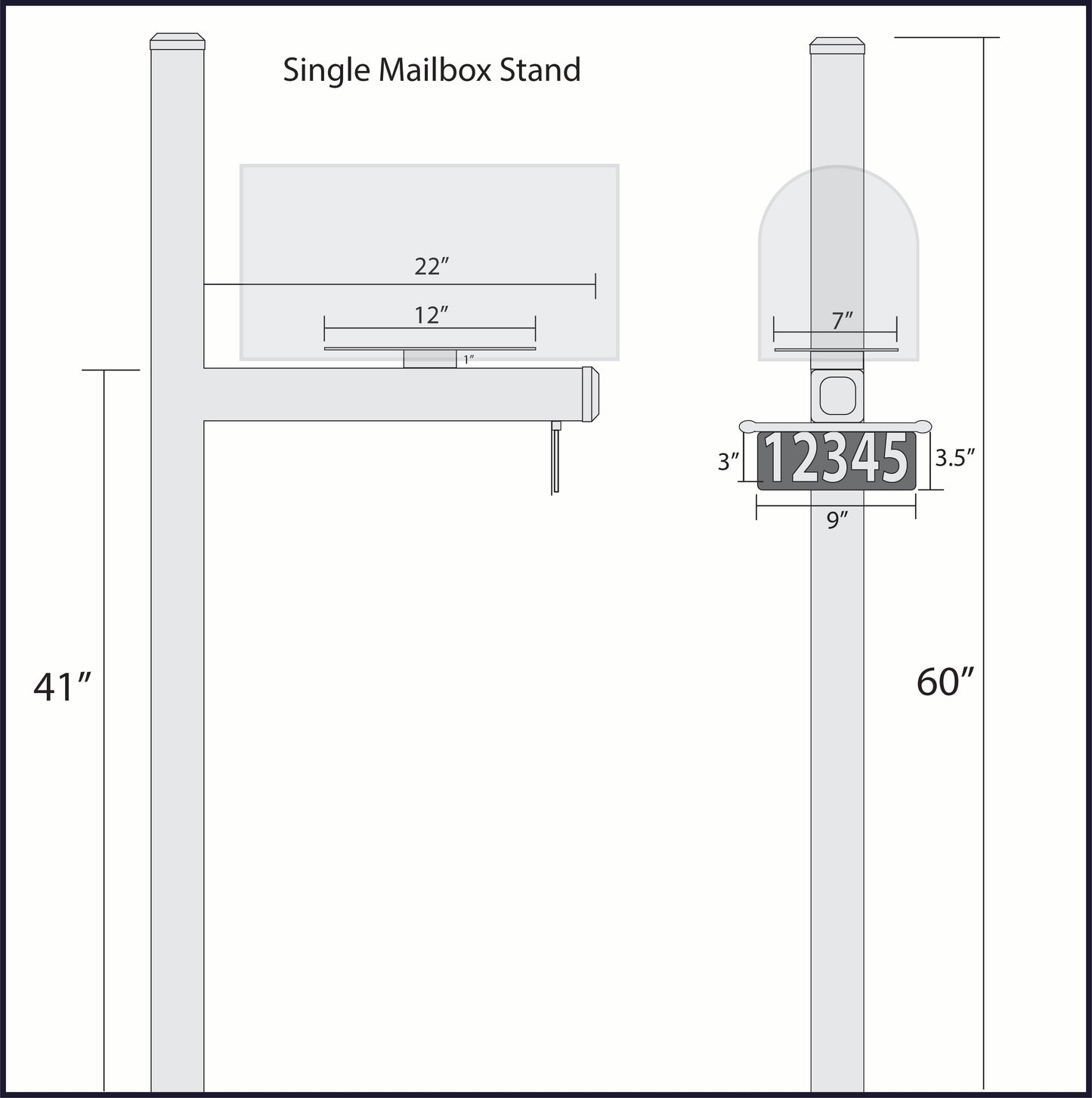 Single Mailbox Stand